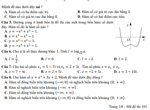 de thi thpt quoc gia mon toan 2017 ma de 101 1