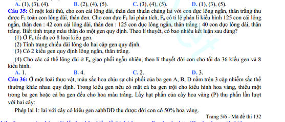 de thi thu thpt quoc gia mon sinh hoc truong chuyen dh vinh lan 1 10